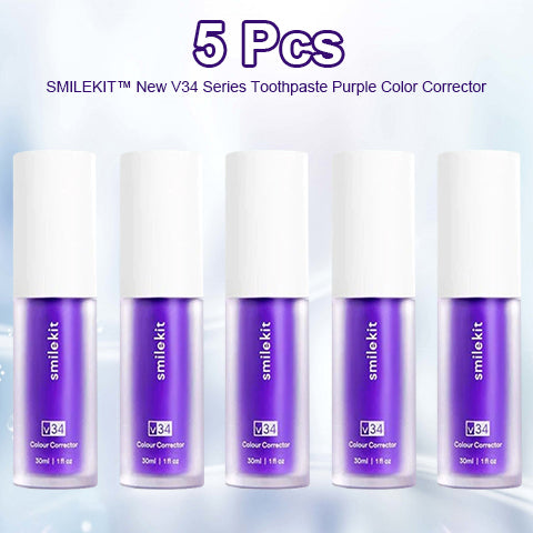 SMILEKIT™  New V34 Series Toothpaste Purple Color Corrector