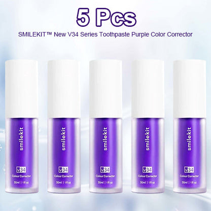 SMILEKIT™  New V34 Series Toothpaste Purple Color Corrector