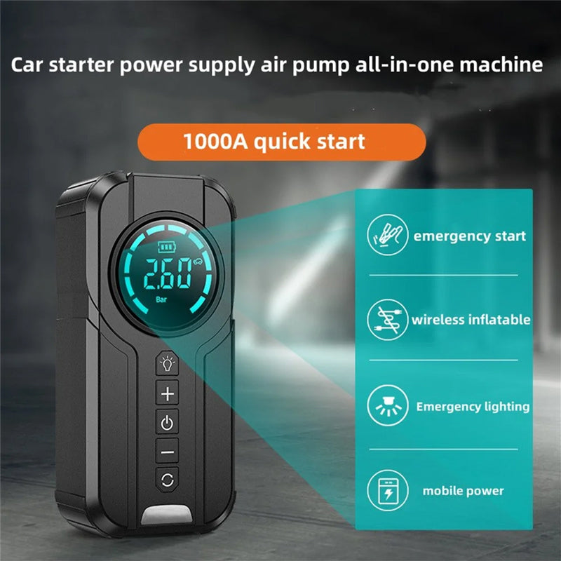 AirOmn™ Smart Multipurpose Air Compressor - Jump Starters - Battery Charging Systems 🛞